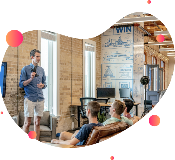 Student learning on laptop